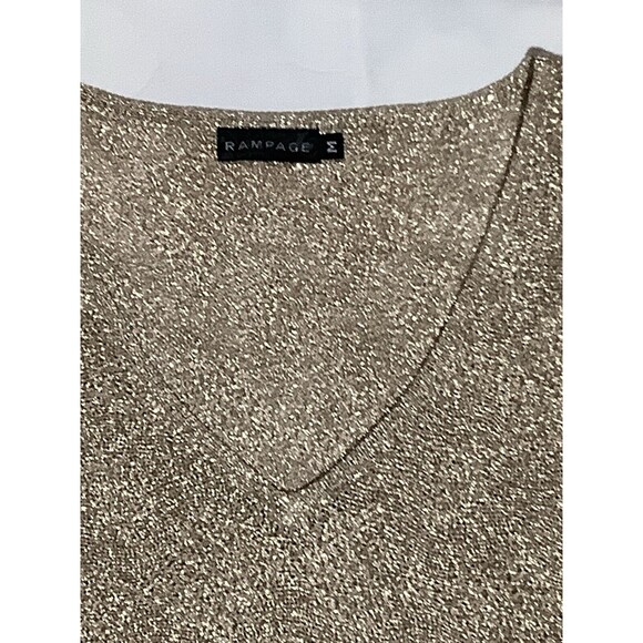 Rampage Champagne Gold Sparkle Mesh Size Medium Holiday Party Christmas 🎄‎ - Picture 3 of 3